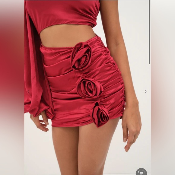 NWT- For Love And Lemons Mila Mini Dress Red - Picture 2 of 10